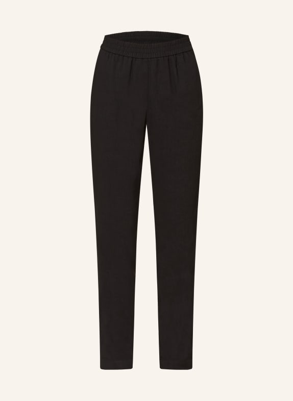 MARC CAIN Trousers ROANNE with linen 900 BLACK