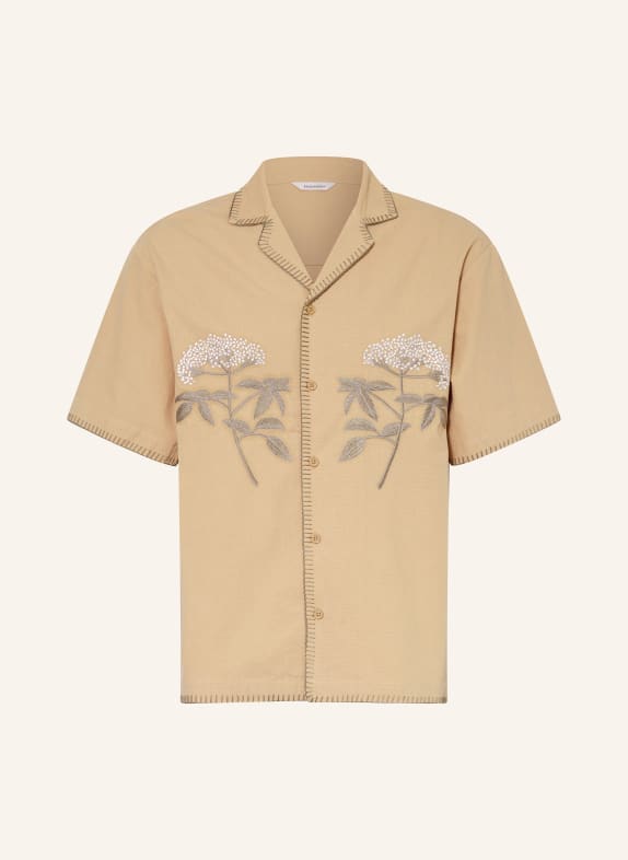 HOLZWEILER Resort shirt PIER comfort fit BEIGE/ GREEN/ WHITE