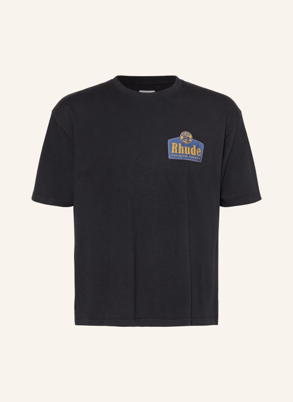 RHUDE T-shirt GRAND CRU CZARNY