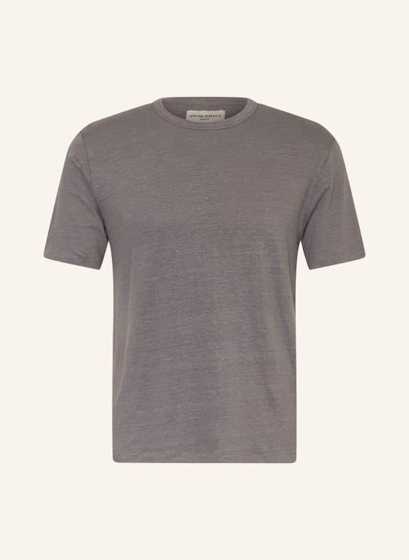 Officine Générale T-shirt made of linen GRAY