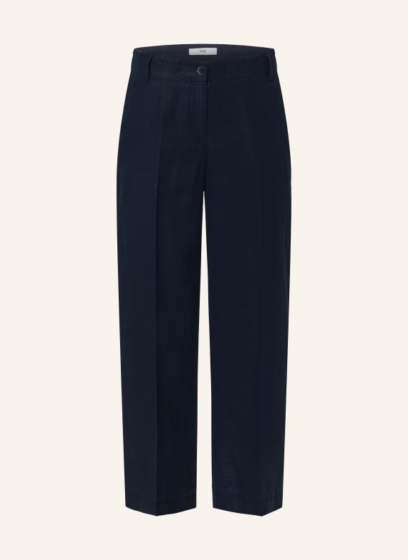 BRAX 7/8 trousers MAINE S in linen DARK BLUE