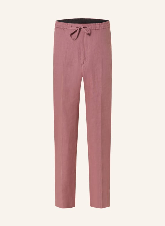 TIGER OF SWEDEN Spodnie z lnu ISCOVE w dresowym stylu regular fit 1BS Rose Brown
