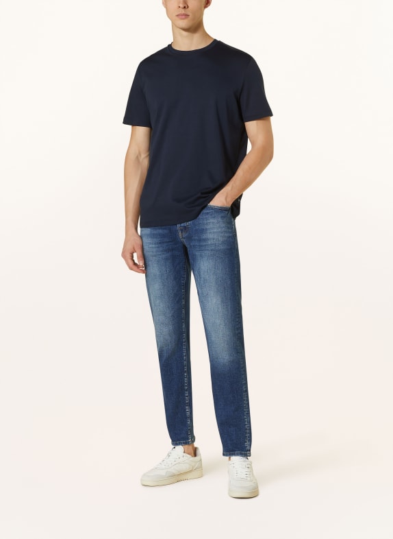OLYMP T-shirt MÖRKBLÅ