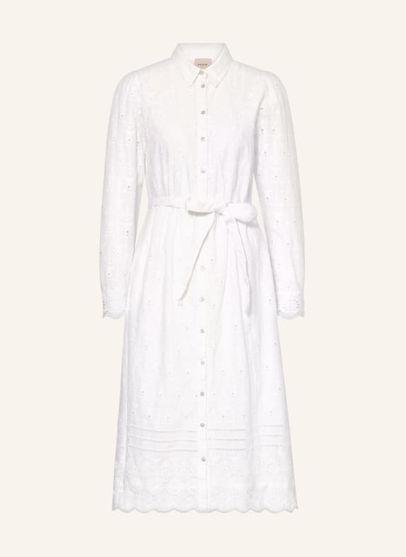 ROUGE VILA Košilové šaty z děrované krajky BÍLÁ