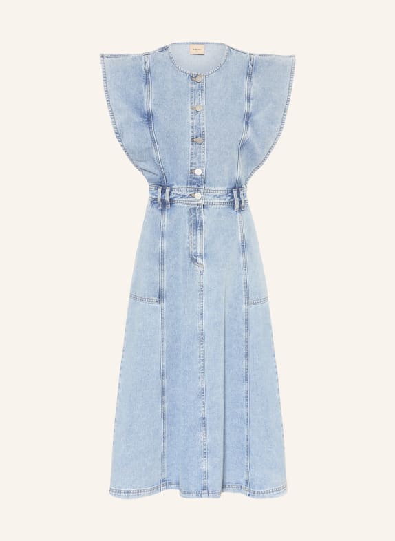 ROUGE VILA Džínové šaty s volány LIGHT BLUE DENIM