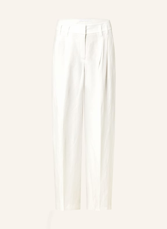 RAFFAELLO ROSSI Trousers MAYLA with linen CREAM