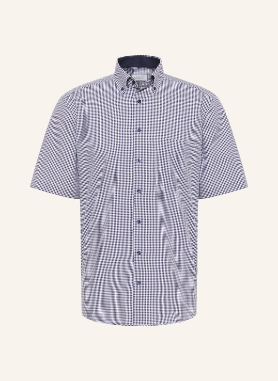 ETERNA Short sleeve shirt comfort fit DARK BLUE/ WHITE