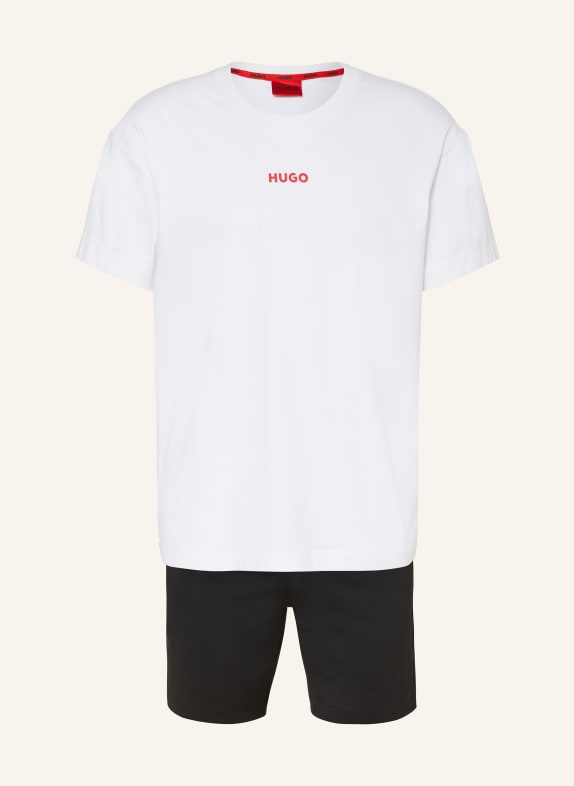 HUGO Shorty pajamas LINKED WHITE/ BLACK/ RED