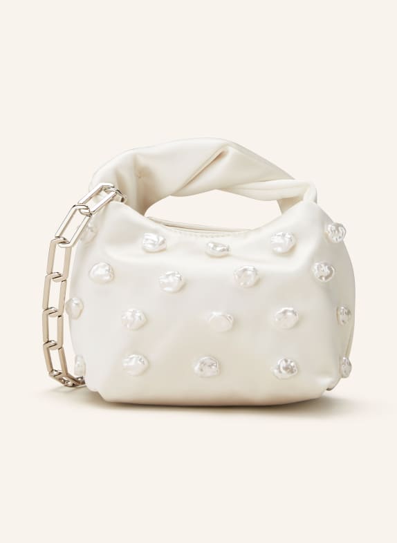 STINE GOYA Crossbody bag ZIGGY with decorative beads WHITE