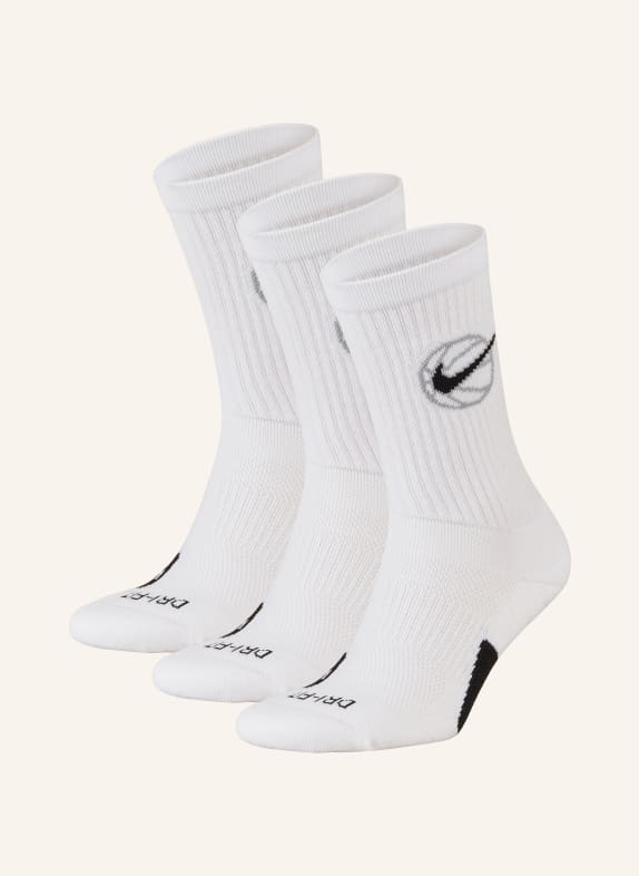 Nike Ponožky EVERDAY CREW, 3 páry v balení 100 WHITE/BLACK