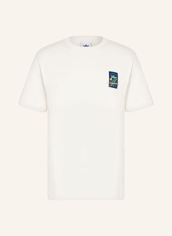 adidas Originals T-shirt KREMOWY/ ZIELONY/ POMARAŃCZOWY
