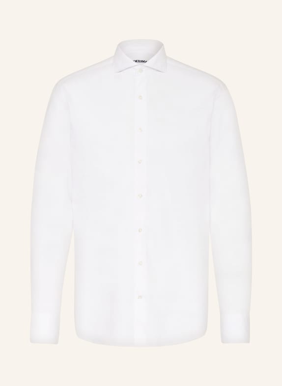 STROKESMAN'S Shirt regular fit with linen WHITE