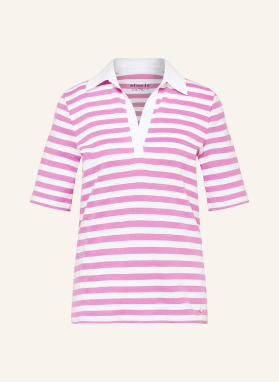 efixelle Jersey-Poloshirt PINK/ WEISS