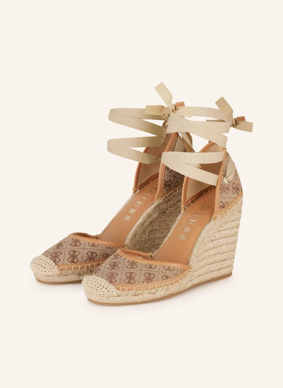 GUESS Wedges RADLY LIGHT BROWN/ COGNAC