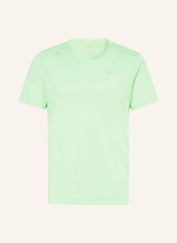 Nike Běžecké tričko RISE 365 SVĚTLE ZELENÁ