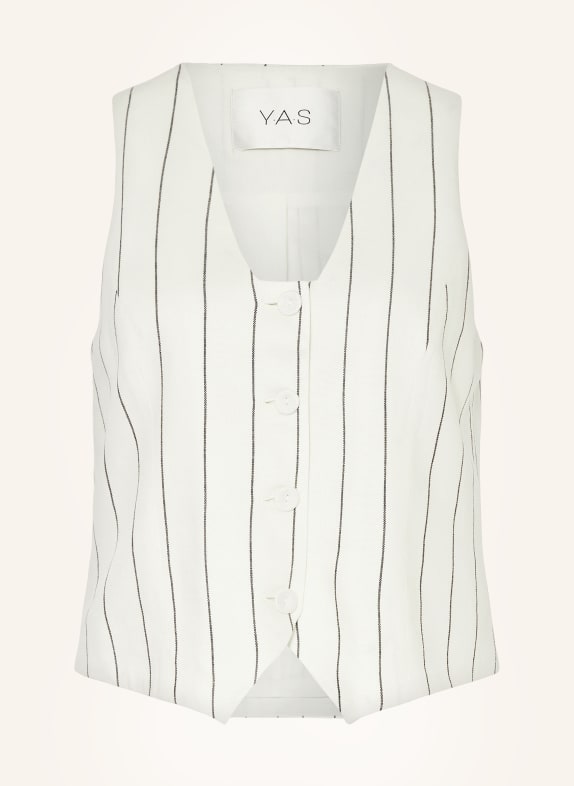 Y.A.S. Blazer vest WHITE/ BLACK