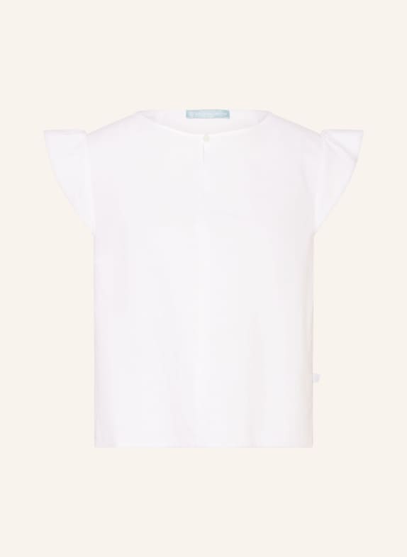 ROCKMACHERIN Shirt blouse SESA with linen WHITE