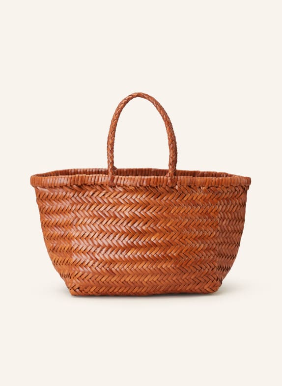 DRAGON DIFFUSION Torby shopper BAMBOO TRIPLE JUMPER SMALL BRĄZOWY