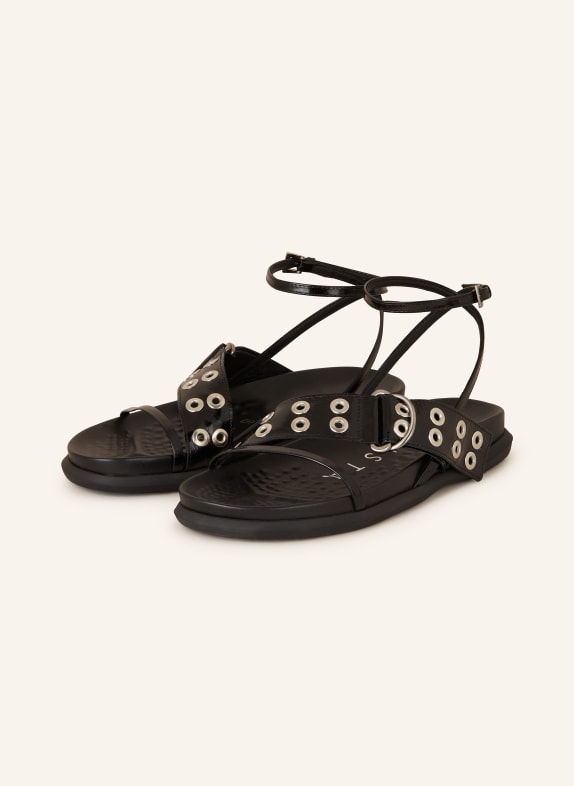 MIISTA Sandals ZILDA with rivets BLACK