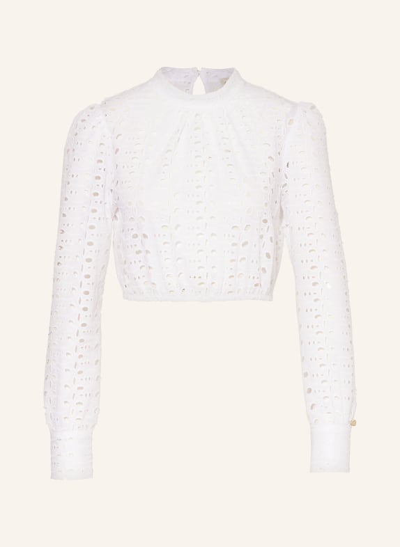 AlpenHERZ Dirndl blouse MADELEINE in broderie anglaise WHITE