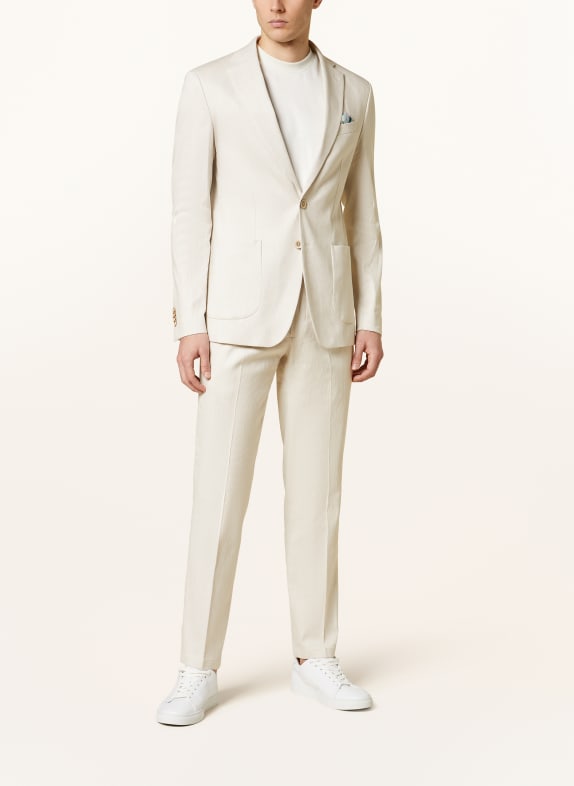 PAUL Pakjas Extra Slim Fit met linnen 200 LIGHT BEIGE