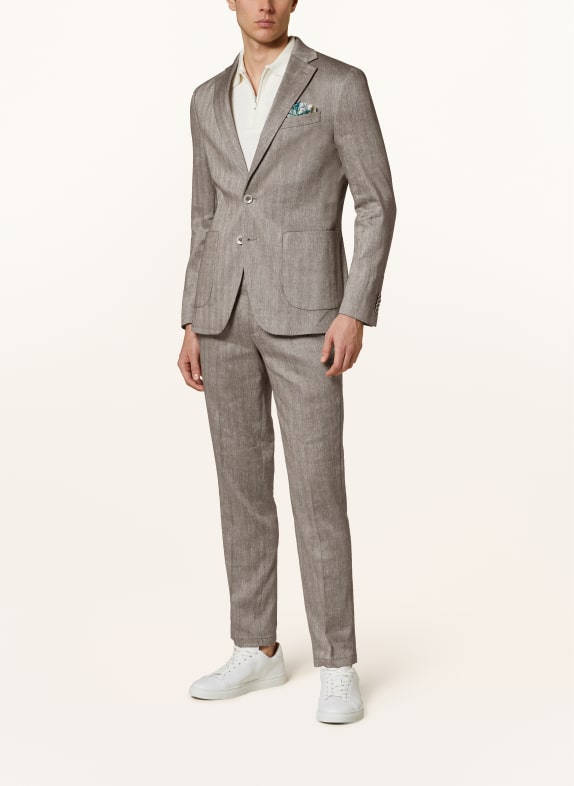 PAUL Anzugsakko Slim Fit mit Leinen 820 Brown