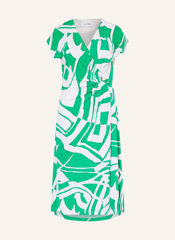 Joseph Ribkoff Dress in wrap look WHITE/ GREEN
