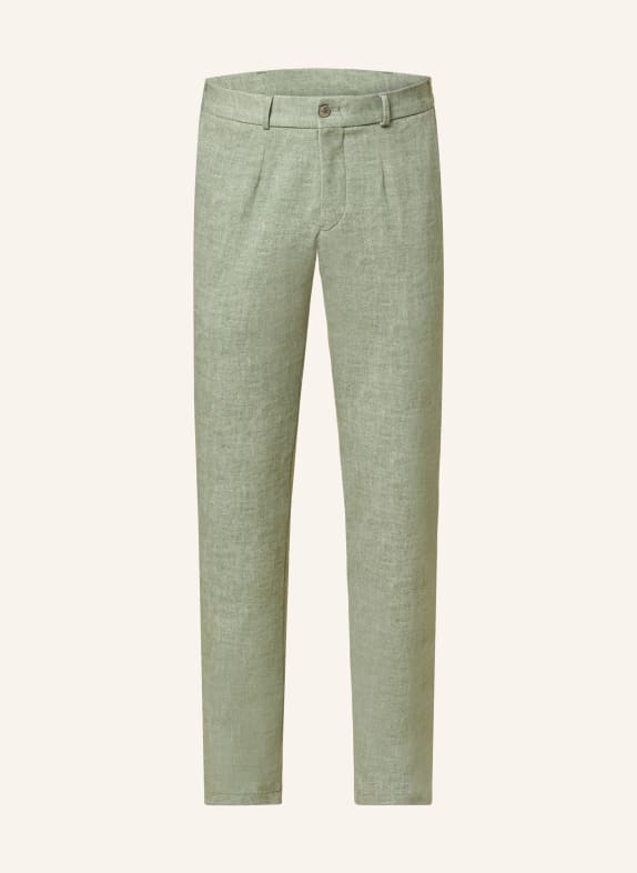 PAUL Oblekové kalhoty Slim Fit z žerzeje 710 LIGHT GREEN