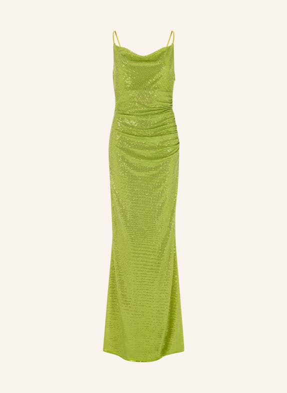 SWING Evening dress with sequins LIGHT GREEN