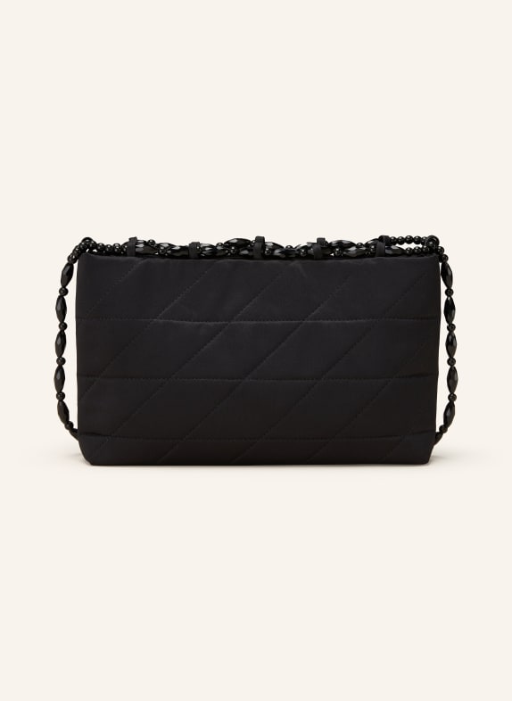 0711 TBILISI Shoulder bag NATALIE BAGUETTE with decorative gems BLACK