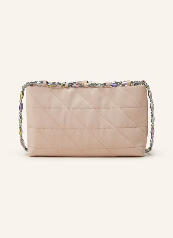 0711 TBILISI Shoulder bag NATALIE BAGUETTE with decorative beads ROSE