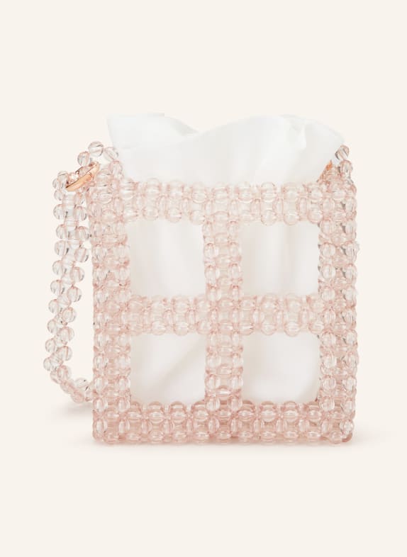 0711 TBILISI Handbag TEKKA made of decorative beads ROSE