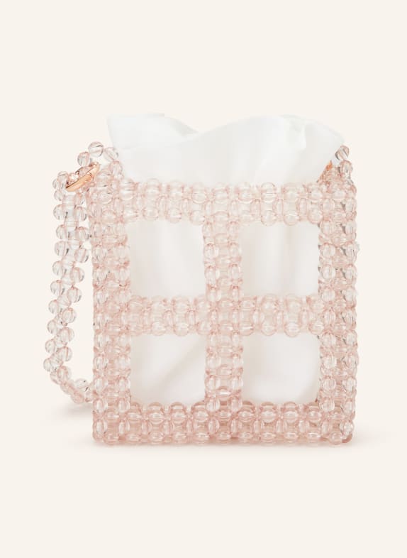 0711 TBILISI Handbag TEKKA made of decorative beads ROSE