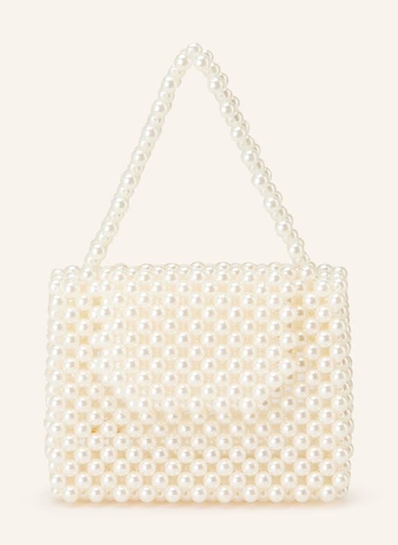 0711 TBILISI Handbag ANI MINI made of decorative beads ECRU