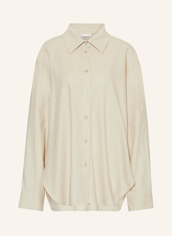 GESTUZ Shirt blouse LIZAGZ with linen CREAM