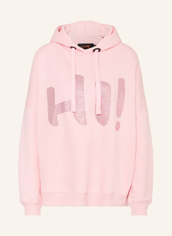 miss goodlife Hoodie with decorative gems PINK