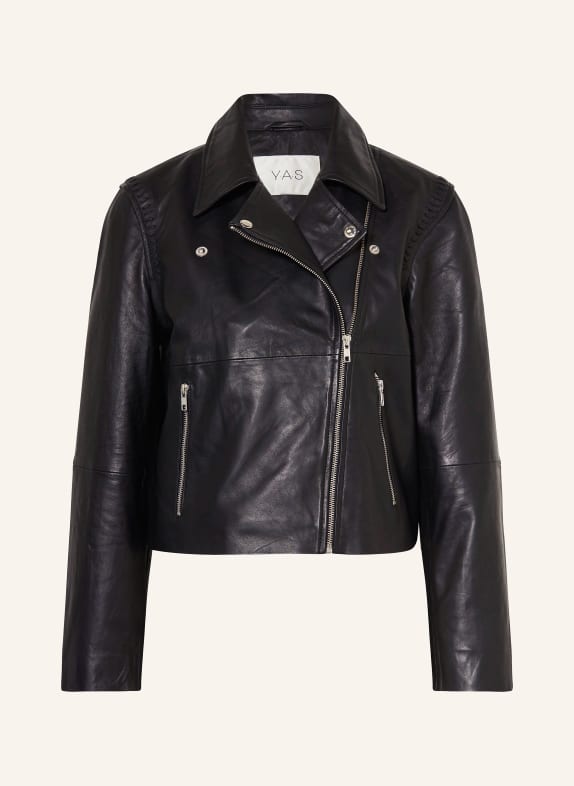 Y.A.S. Leather jacket BLACK
