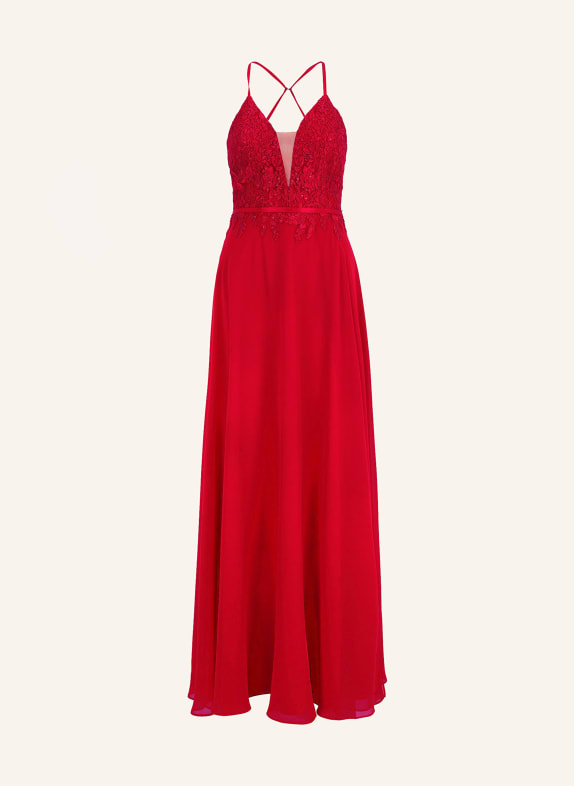 VM Vera Mont Evening dress with lace and sequins RED