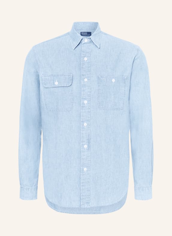 POLO RALPH LAUREN Shirt classic fit in denim look LIGHT BLUE