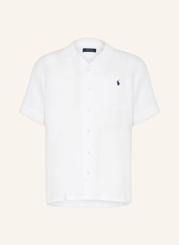 POLO RALPH LAUREN Resort shirt CLADY classic fit in linen WHITE