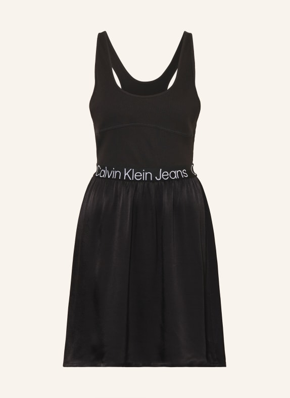 Calvin Klein Jeans Dress in mixed materials BLACK