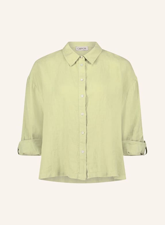 CARTOON Shirt blouse made of linen LIGHT GREEN