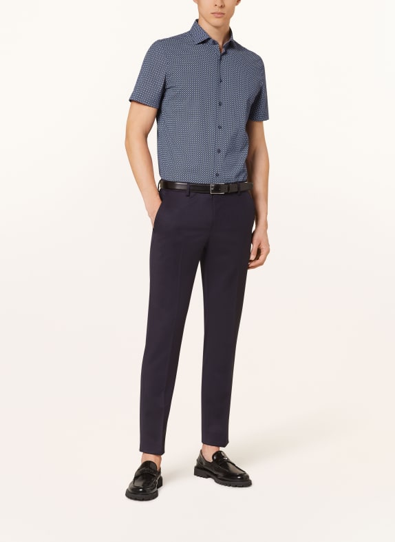 OLYMP Kurzarm-Hemd Level Five body fit DUNKELBLAU / HELLBLAU / BLAU