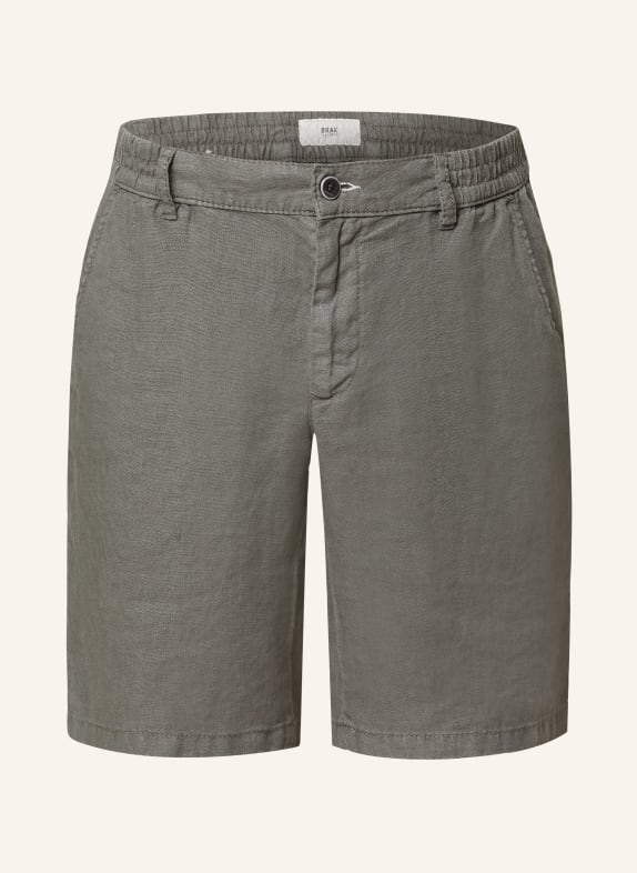 BRAX Linen shorts BALU modern fit 32 PALE OLIVE