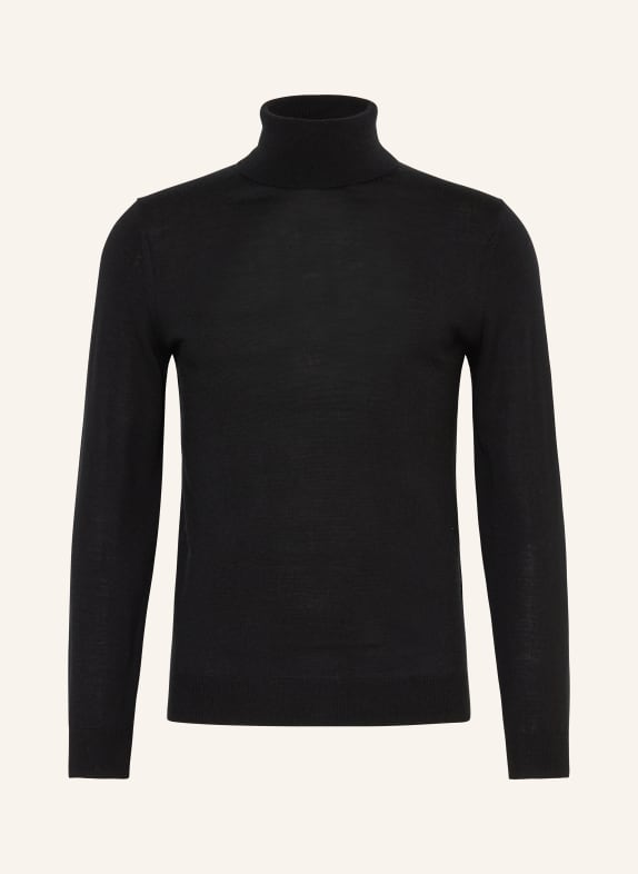 REISS Turtleneck sweater CAINE made of merino wool BLACK