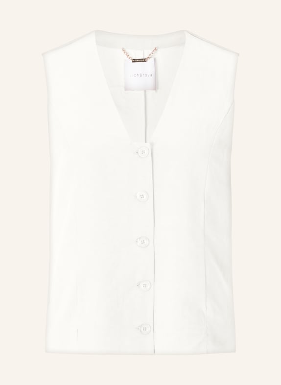 rich&royal Waistcoat with linen WHITE
