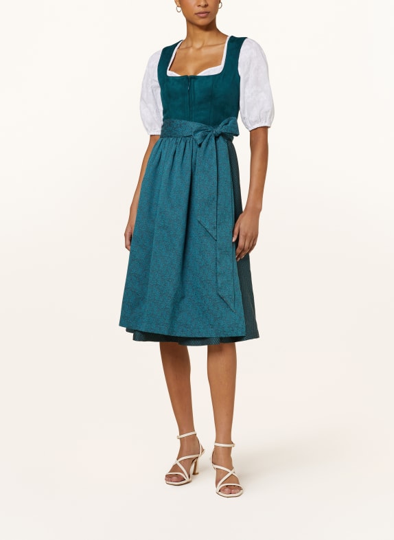 LIMBERRY Dirndl JULIE PETROL / TÜRKIS / DUNKELGRAU