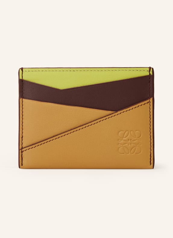 LOEWE Card case PUZZLE CAMEL/ BROWN/ LIGHT GREEN