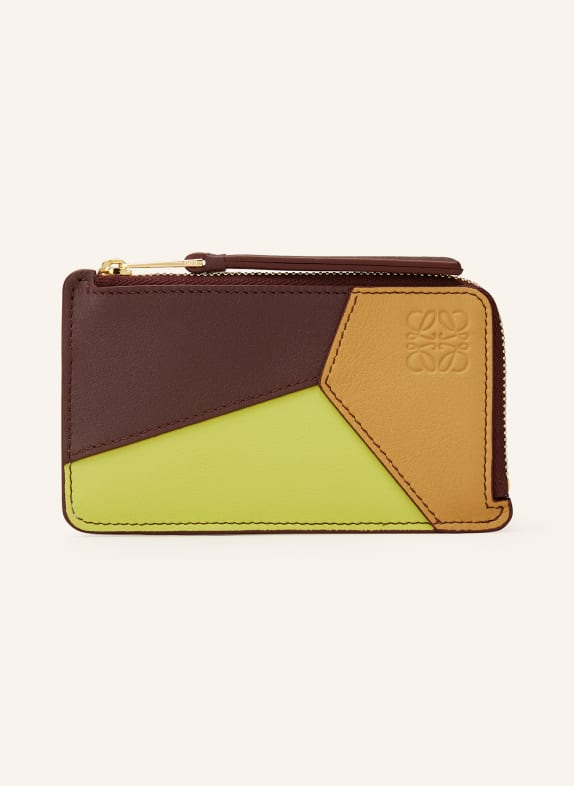LOEWE Card case PUZZLE with coin compartment CAMEL