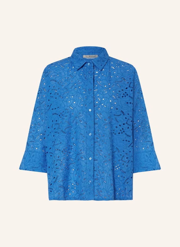 Smith & Soul Shirt blouse made of broderie anglaise BLUE